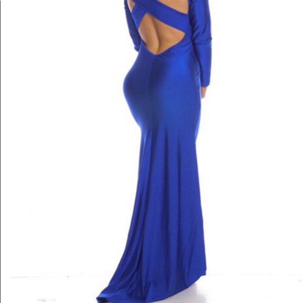Blue evening wear